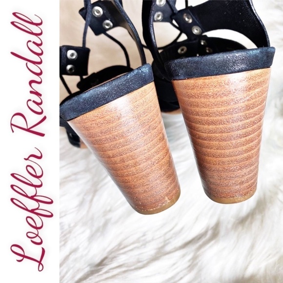 LOEFFLER RANDALL Hana Black Suede Leather Lace Up Gladiator Sandals, Size 7 - Picture 8 of 11